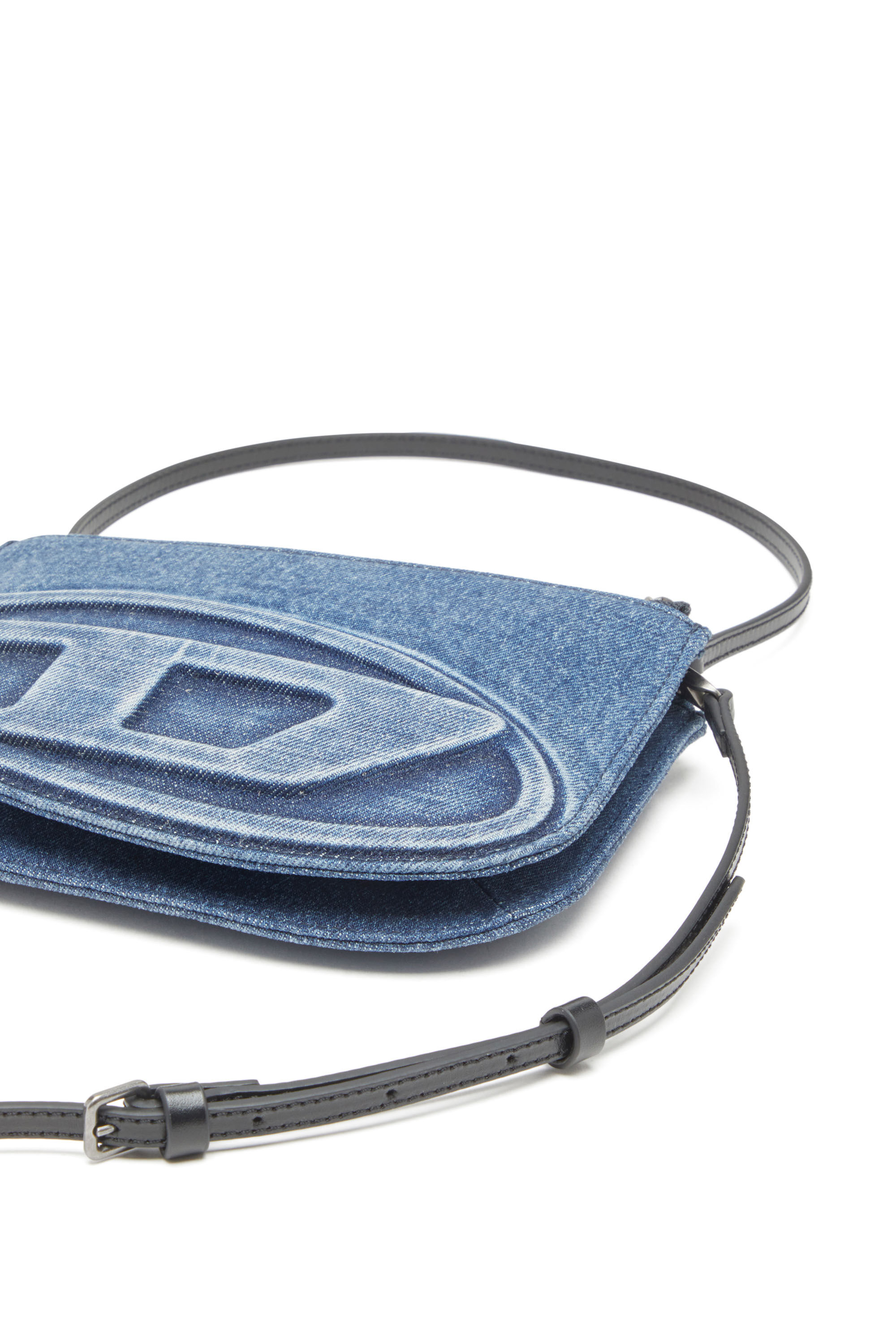 Diesel - 1DR TWIN, Woman's 1DR Twin-Double-pouch shoulder bag in solarised denim in Blue - 2